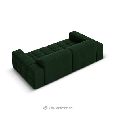 Бархатный диван &quot;чикаго&quot; бутылочно-зеленый, бархат