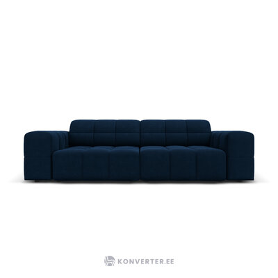 Velvet sofa &#39;chicago&#39; deep blue, velvet