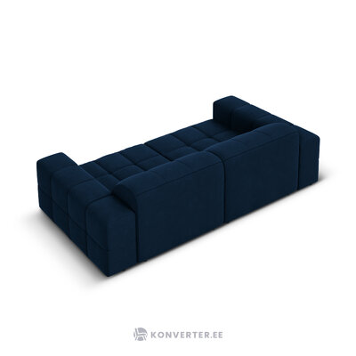 Velvet sofa &#39;chicago&#39; deep blue, velvet