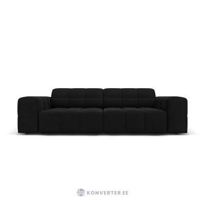 Velvet sofa &#39;chicago&#39; black, velvet