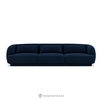 Aksominė sofa &#39;tulumas&#39; giliai mėlyna, aksominė