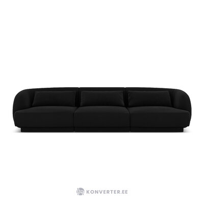 Aksominė sofa &#39;tulum&#39; juoda, aksominė