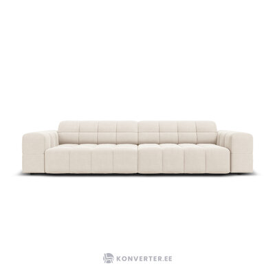 Aksominė sofa &quot;chicago&quot; šviesiai smėlio spalvos, aksominė