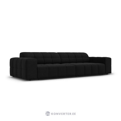 Velvet sofa &#39;chicago&#39; black, velvet