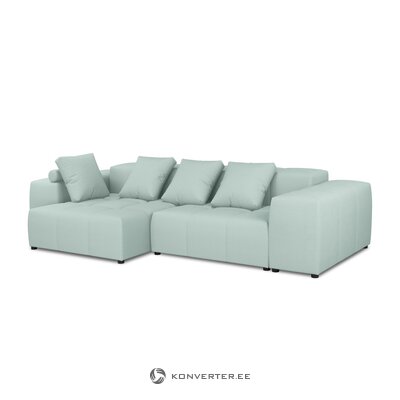 Kampinė sofa (romos) kosmopolitiško dizaino mėtų, struktūrinio audinio