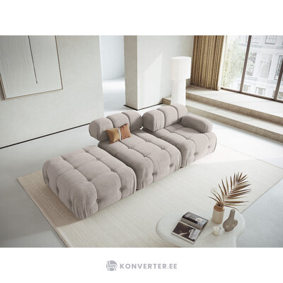 Modular sofa &#39;ferento&#39;, light grey, structured fabric, left