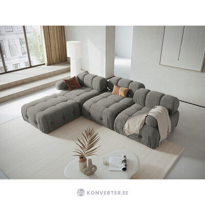 Modulārais dīvāns &#39;ferento&#39; pelēks, strukturēts audums