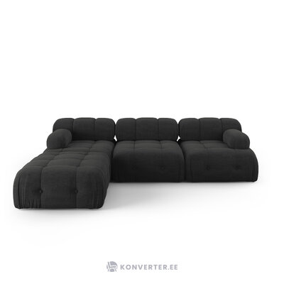 Modular sofa &#39;ferento&#39; black, structured fabric