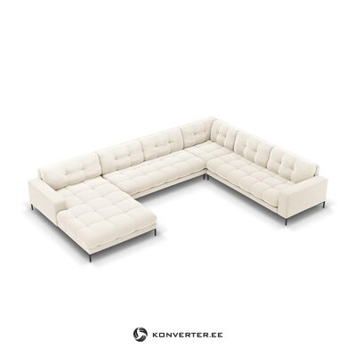 U-veida stūra dīvāns (bali) kosmopolītisks dizains nepilnīgs