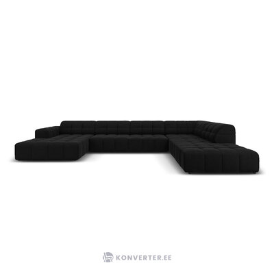 Velvet corner sofa &#39;chicago&#39; black, velvet, better