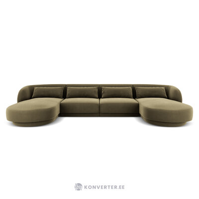 Velvet panoramic sofa &#39;tulum&#39; green, velvet