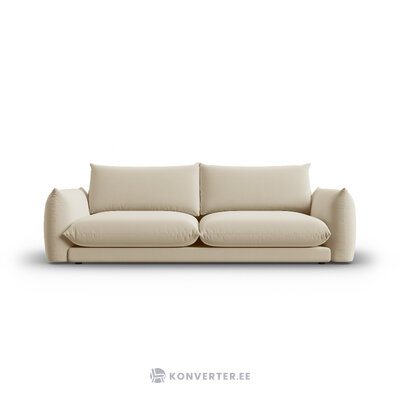 Velvet-sohva &#39;naima&#39; vaalea beige, sametti