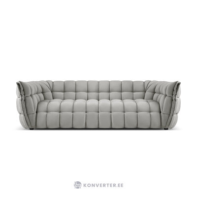 Velvet-sohva &#39;cedric&#39; vaaleanharmaa, samettia