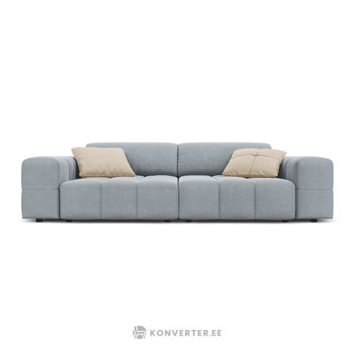 Aksominė sofa (luc) šviesiai mėlyna, aksominė