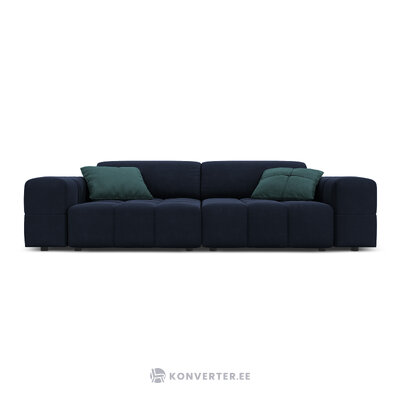 Aksominė sofa (luc) tamsiai mėlyna, aksominė