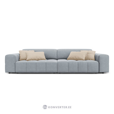 Aksominė sofa (luc) šviesiai mėlyna, aksominė