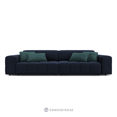 Aksominė sofa (luc) tamsiai mėlyna, aksominė