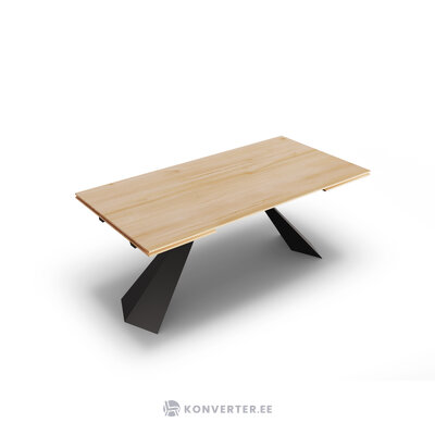 Extendable table (esmee) christian lacroix 75x90x160, wood, natural oak veneer