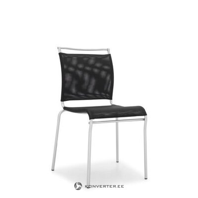 Juodos ir pilkos spalvos dizaino valgomojo kėdė calligaris manzano su grožio trūkumais