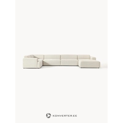 Vaaleanbeige iso modulaarinen kulmasohva (melva)