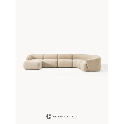 Suuri beige modulaarinen kulmasohva (sohva)