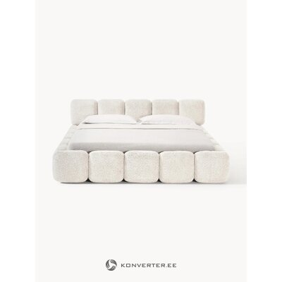 Kermanvärinen sänky säilytyslaatikolla Boucle (Tayla) 200x200