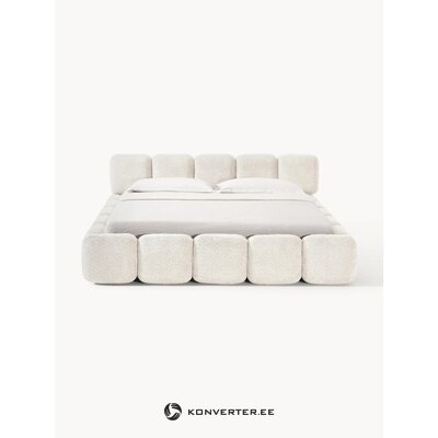 Kreminė lova su daiktadėže Boucle (Tayla) 200x200