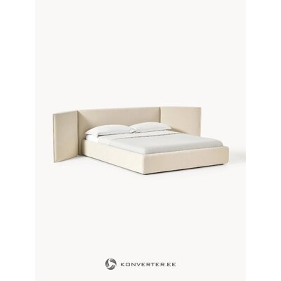 Vaaleanbeige verhoiltu sänky (Otis) 160x200