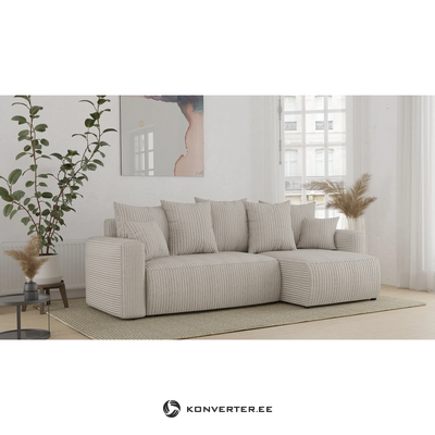 Zaļa L-veida dīvāngulta (denver l) komforts