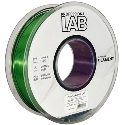 Sarkani zili zaļš PLA pavediens (zīda trīskrāsu)