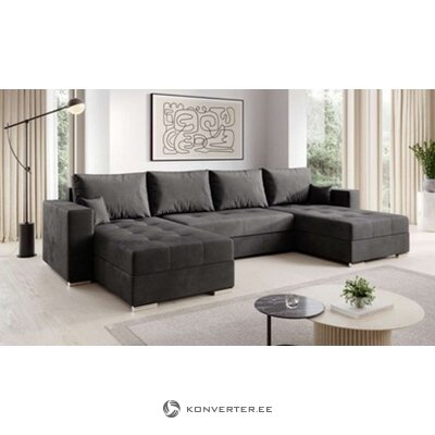 Dark Green U-Shaped Sofa Bed (Josua U) Comfort