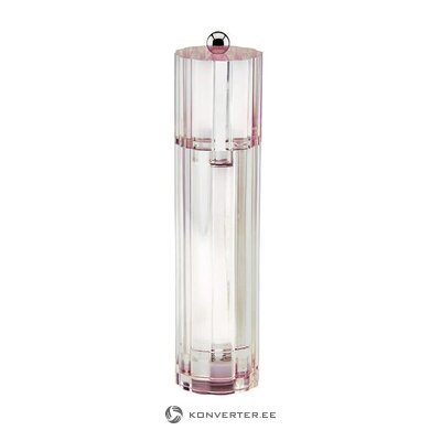 Šviesiai rožinė permatoma prieskonių malūnėlio fleita