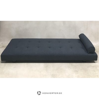 Dark gray textile low couch (200x80cm) whole, hall sample