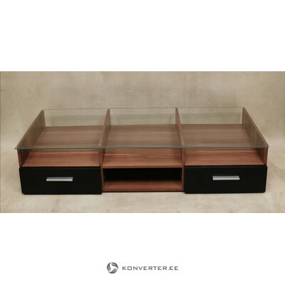 Brown-black TV stand