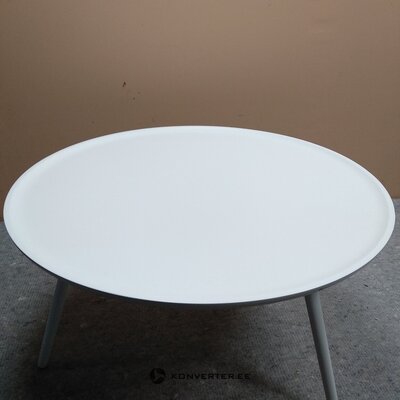Baltas kavos staliukas ramunė  d=80cm nepažeistas, supakuotas, su kosmetiniais defektais, salės pavyzdys