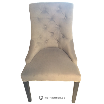 Grey-dark brown velvet chair ina (venture design) intact