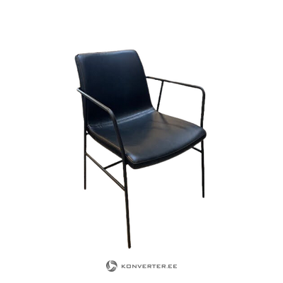 Black artificial leather chair huntington 