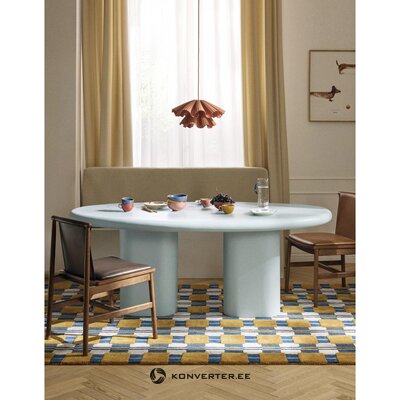 Light Blue Oval Dining Table (Anaya)