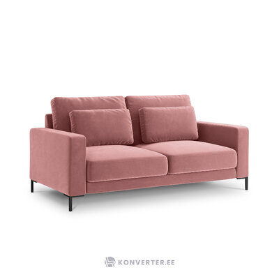 Sofa (wall) interieurs 86 pink, velvet, black metal