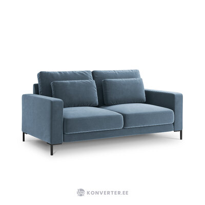 Sofa (wall) interieurs 86 blue, velvet, black metal