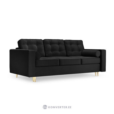 Sofa-lova (palais) interieurs 86 juoda, aksominė, aukso spalvos metalas