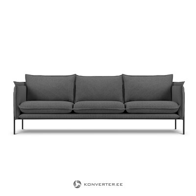 Sofa (andrea) interieurs 86 steel, structured fabric, black metal