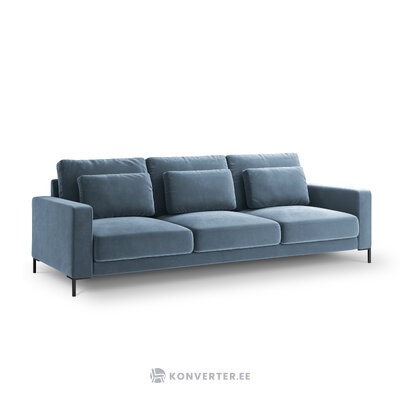 Sofa (wall) interieurs 86 blue, velvet, black metal