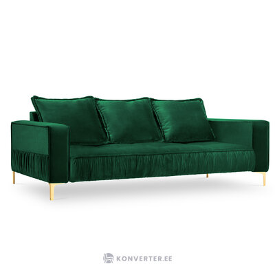 Sofa (triomphe) interieurs 86 bottle green, velvet, gold metal