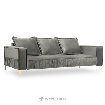 Sofa (triomphe) interieurs 86 light gray, velvet, gold metal