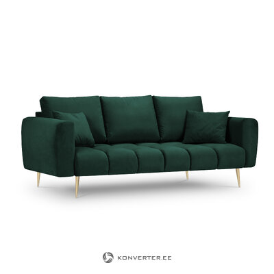 Sofa (octave) interieurs 86 bottle green, velvet, gold metal