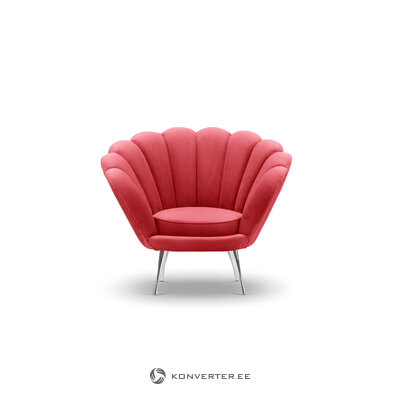 Krēsls (varenne) interieurs 86 sarkans, samts, sudrabs metāls