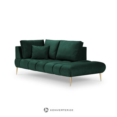 Кресло для отдыха (октава) интерьер 86 бутылочно-зеленый, бархат, золотой металл, лучше