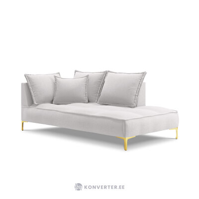 Kėdė (zelda) interieurs 86 šviesiai pilka, struktūrinio audinio, auksinis metalas, geriau