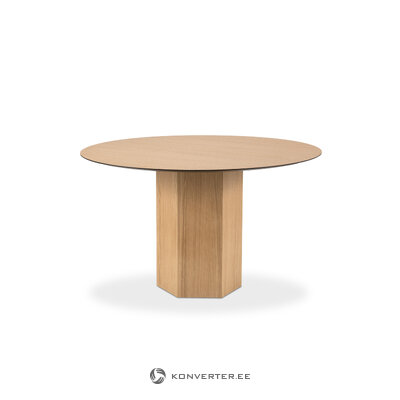 Table (roger) interieurs 86 natural oak veneer, wood, 74x120x120